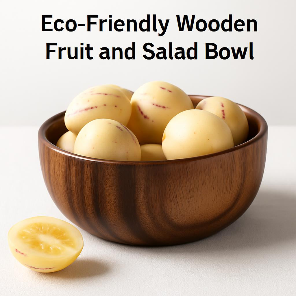 Eco-Friendly Wooden Fruit and Salad Bowl