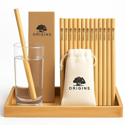 Eco-Friendly Bamboo Reusable Straws - Sustainable, Plastic-Free Drinking Solution