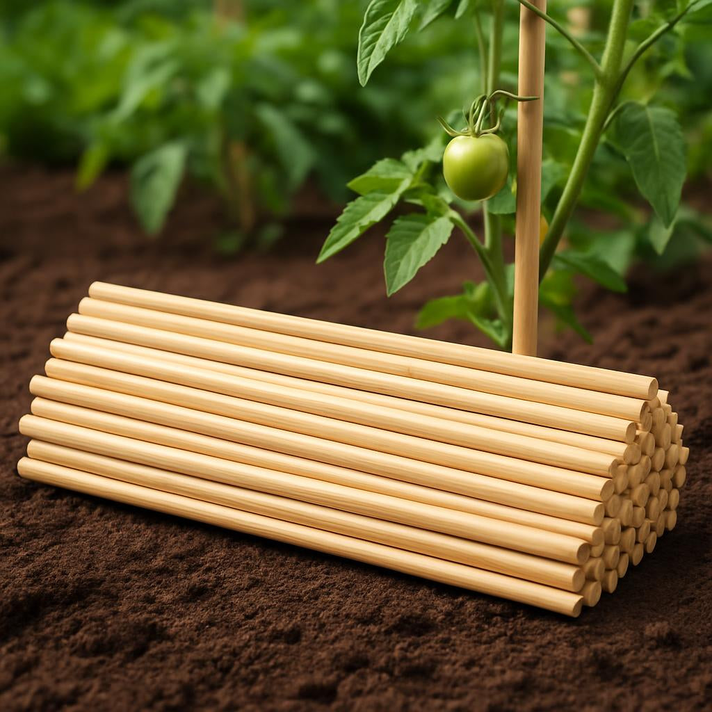 Eco-Friendly Bamboo Plant Support Sticks - Sustainable Garden Accessory