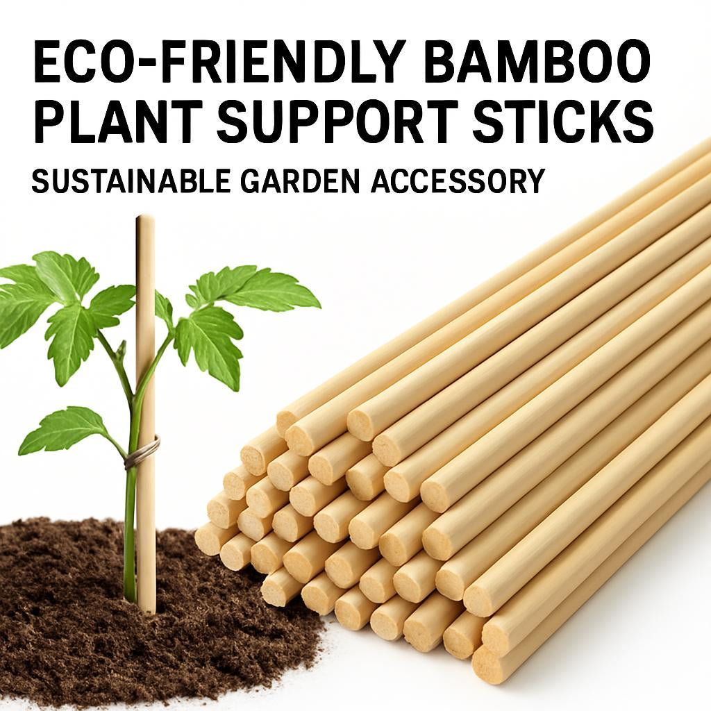 Eco-Friendly Bamboo Plant Support Sticks - Sustainable Garden Accessory