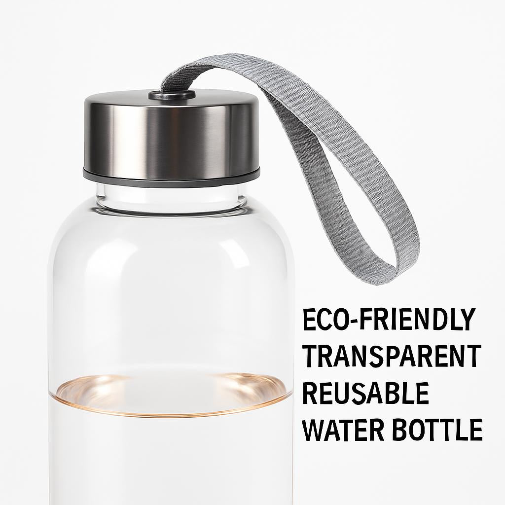 Eco-Friendly Transparent Reusable Water Bottle