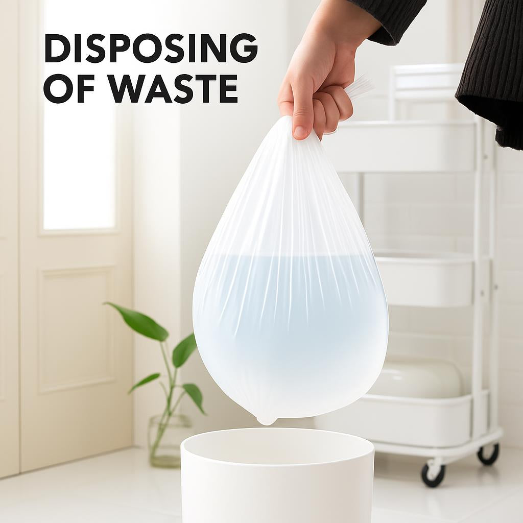 Biodegradable White Garbage Bags - Eco-Friendly Waste Solution