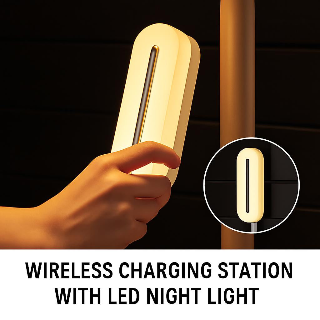 Wireless Charging Station with LED Night Light