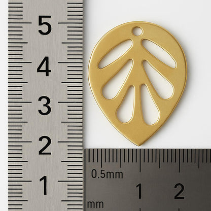 Eco-Friendly Brass Leaf Charms for Home Décor