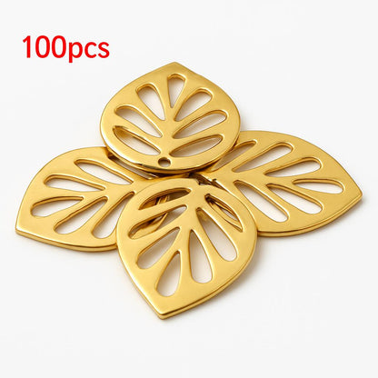 Eco-Friendly Brass Leaf Charms for Home Décor