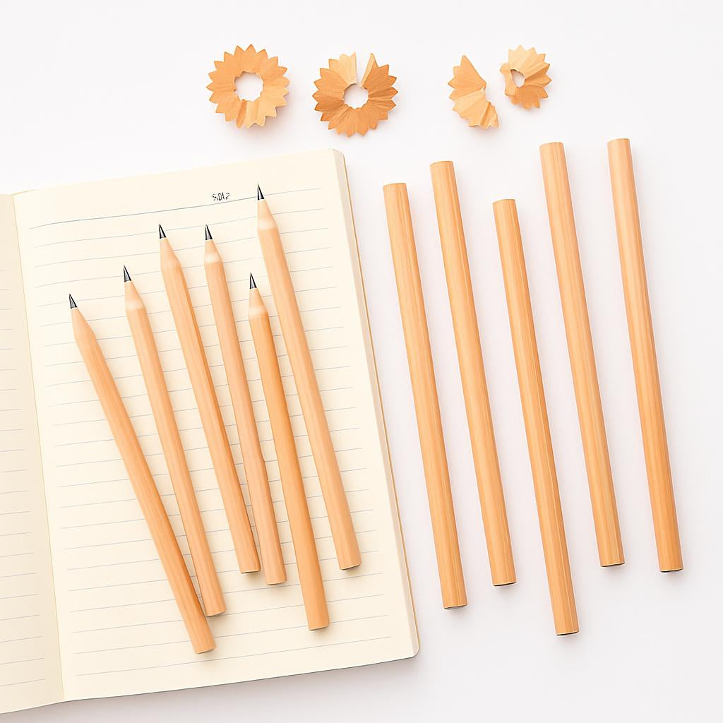 Eco-Friendly Natural Wood Hexagonal Pencils