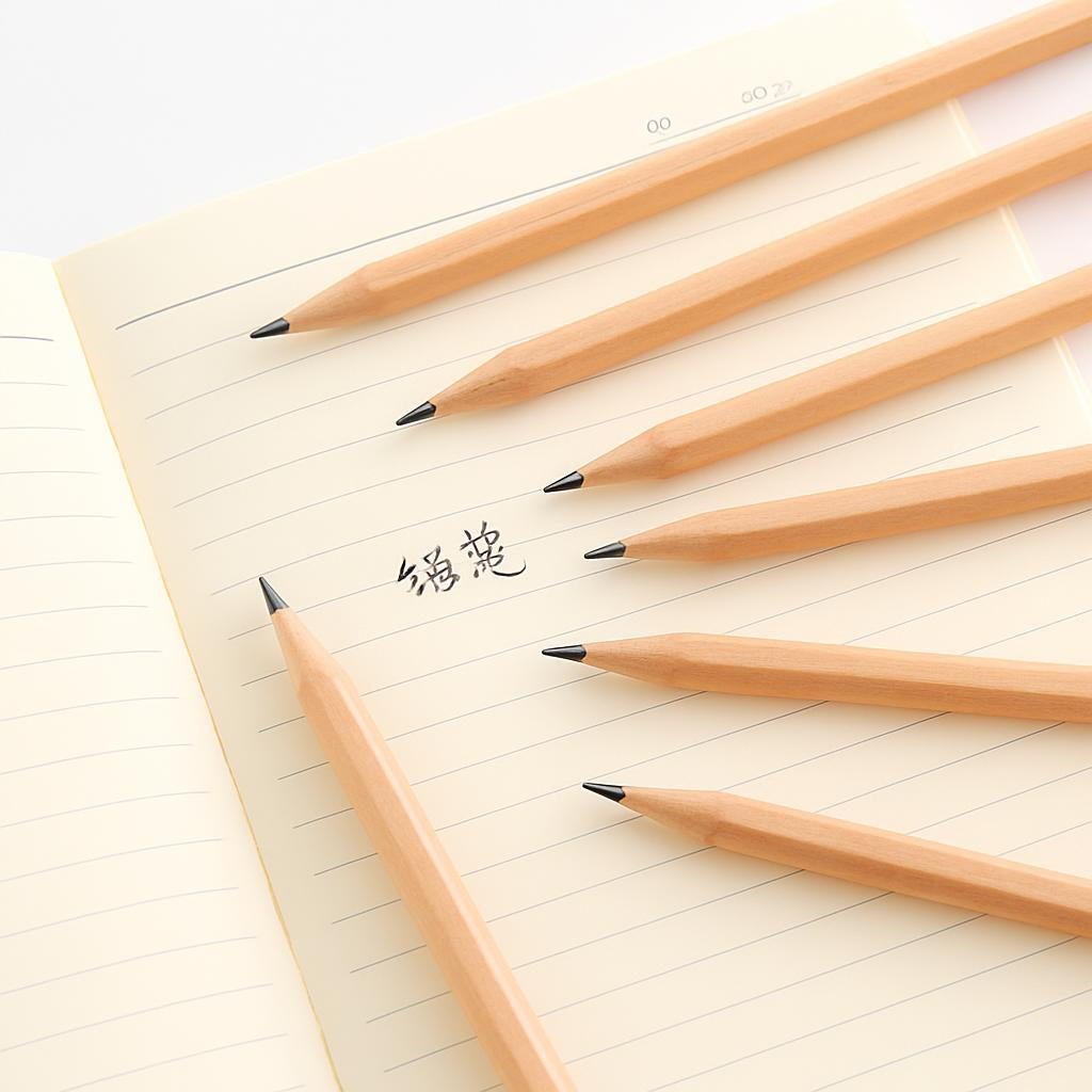 Eco-Friendly Natural Wood Hexagonal Pencils