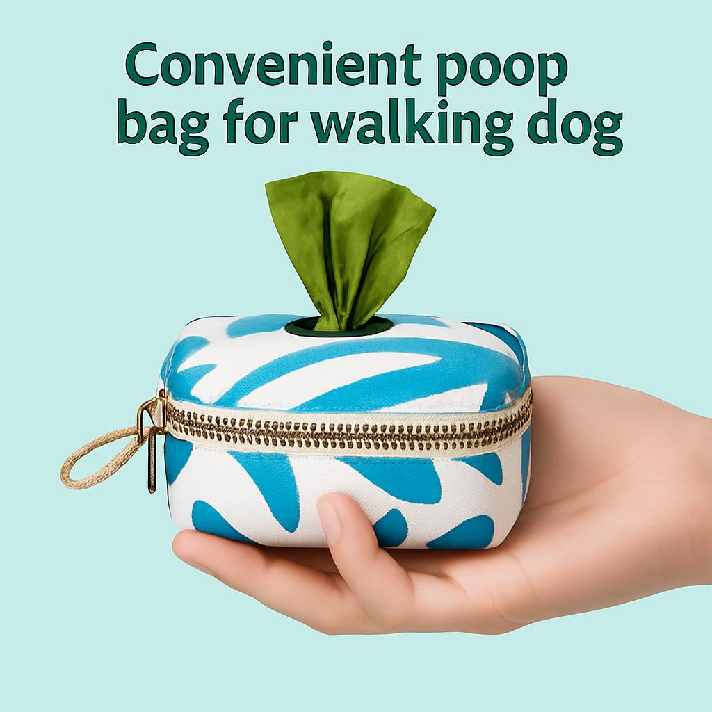Eco-Friendly Degradable Pet Waste Bags with Dispenser - Green & Black