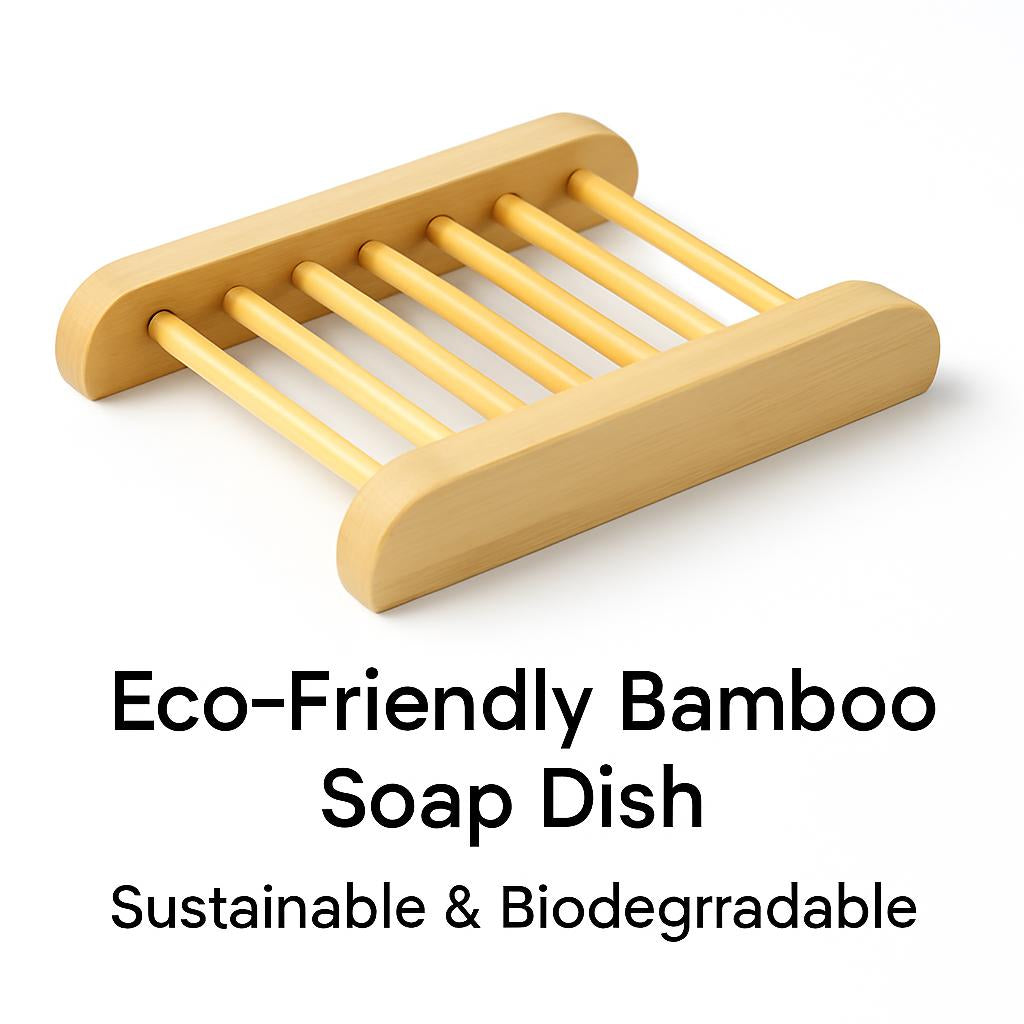 Eco-Friendly Bamboo Soap Dish - Sustainable & Biodegradable