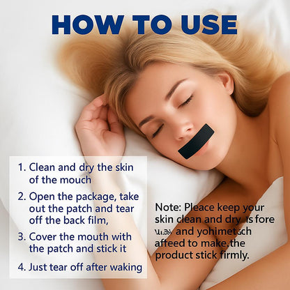 Sleep-Enhancing Mouth Tape for Snoring Reduction and Nasal Breathing