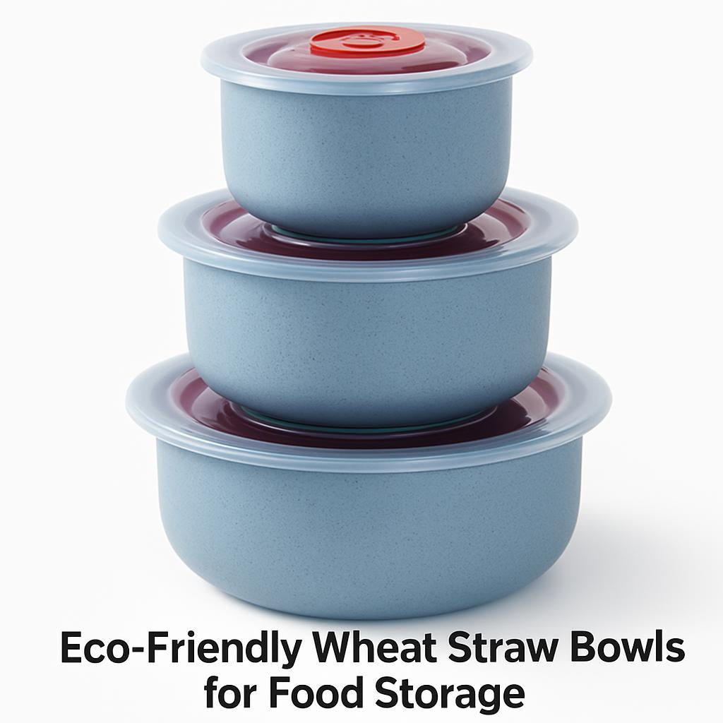 Eco-Friendly Wheat Straw Bowls for Food Storage