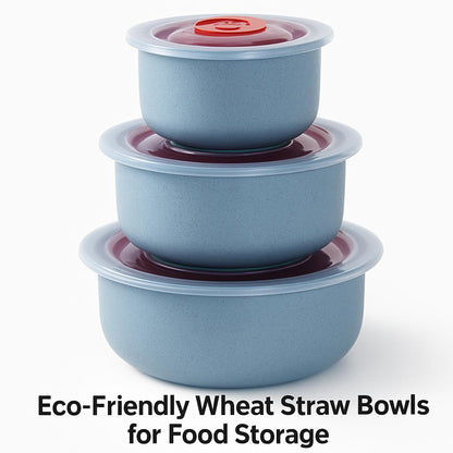 Eco-Friendly Wheat Straw Bowls for Food Storage