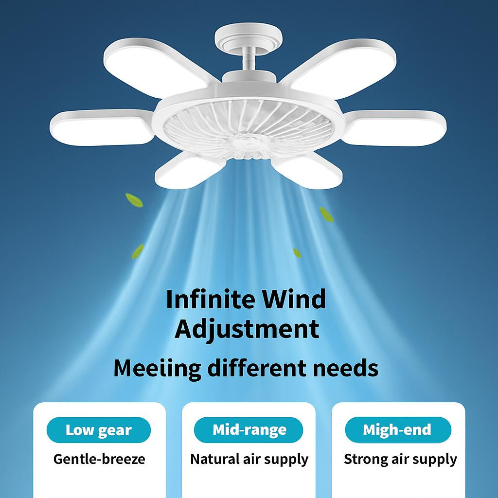 Energy-Efficient LED Ceiling Fan with Air Circulation