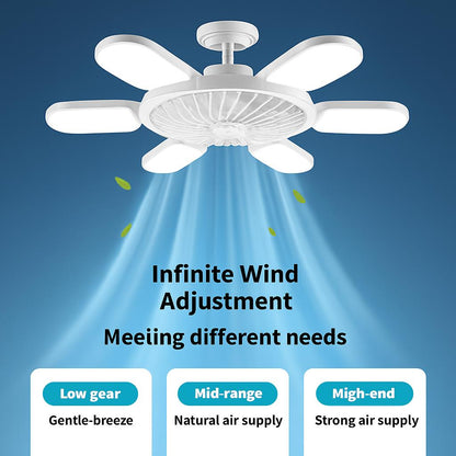 Energy-Efficient LED Ceiling Fan with Air Circulation