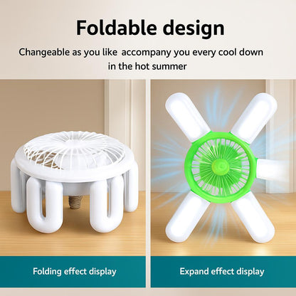 Energy-Efficient LED Ceiling Fan with Air Circulation