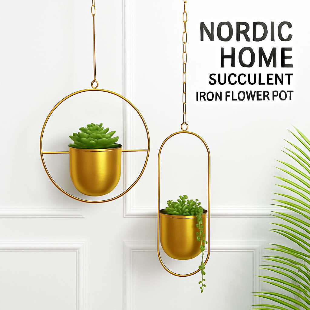 Nordic Home Succulent Iron Flower Pot