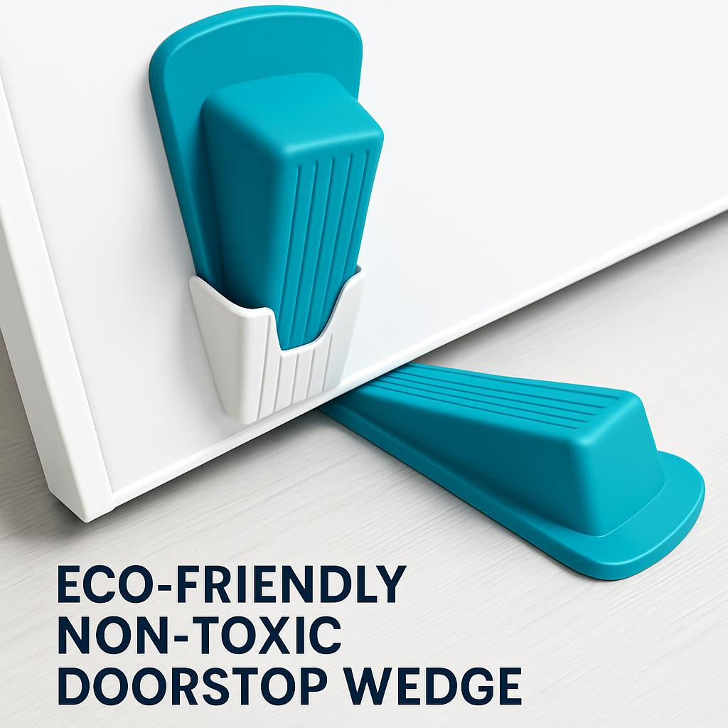 Eco-Friendly Teal & White Doorstop Wedge