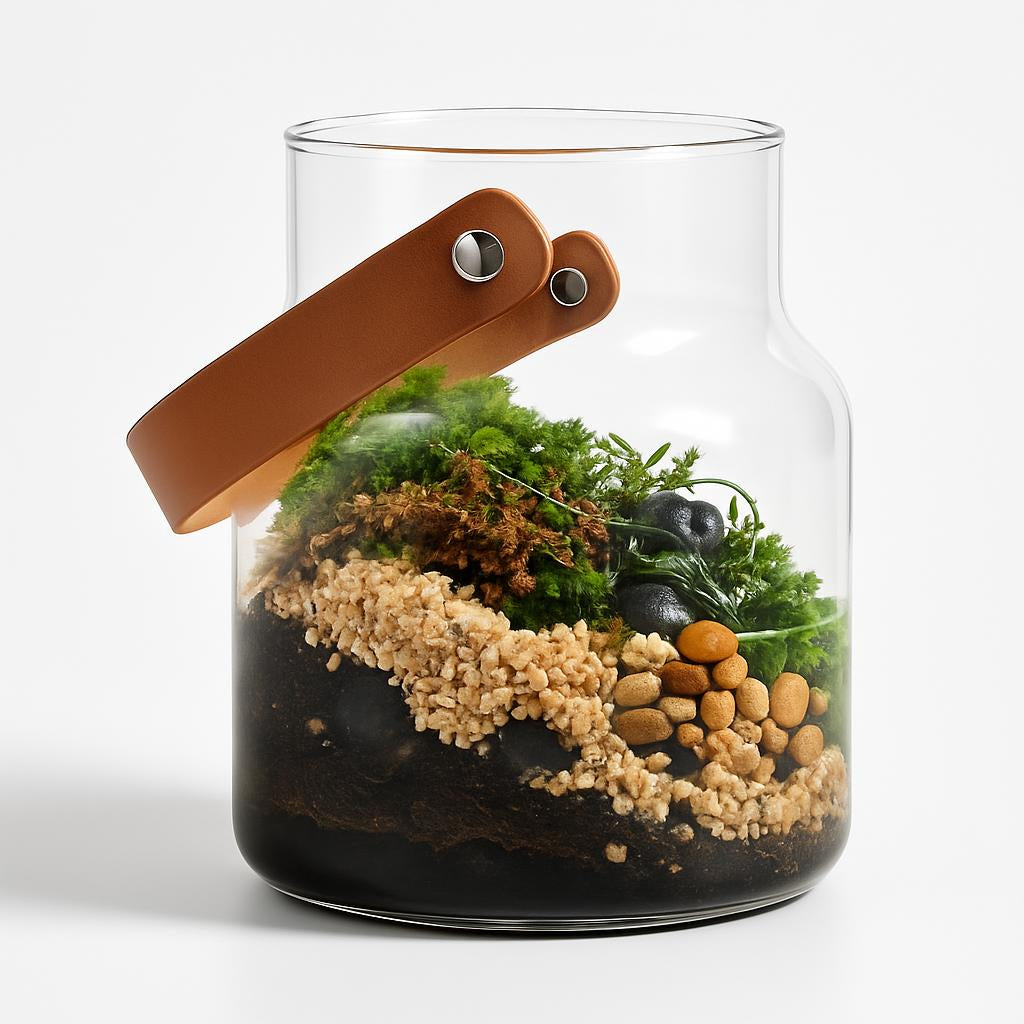 Eco-Friendly Leather Portable Glass Vase