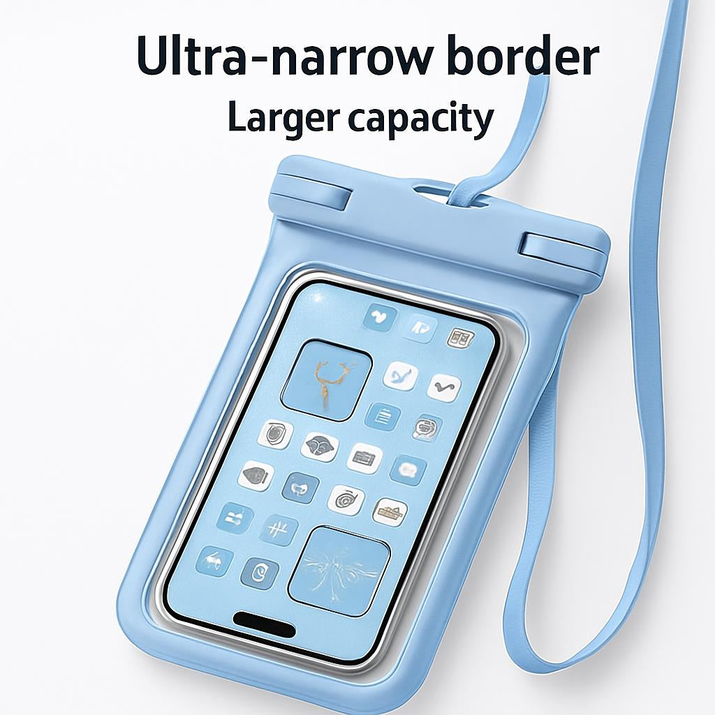 Waterproof Phone Pouch - Light Blue, Durable & Eco-Friendly