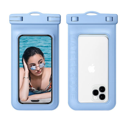 Waterproof Phone Pouch - Light Blue, Durable & Eco-Friendly