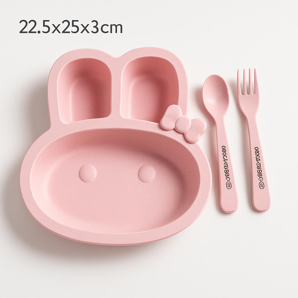 Eco-Friendly Wheat Fiber Kids Dish - Fall Resistant & Safe