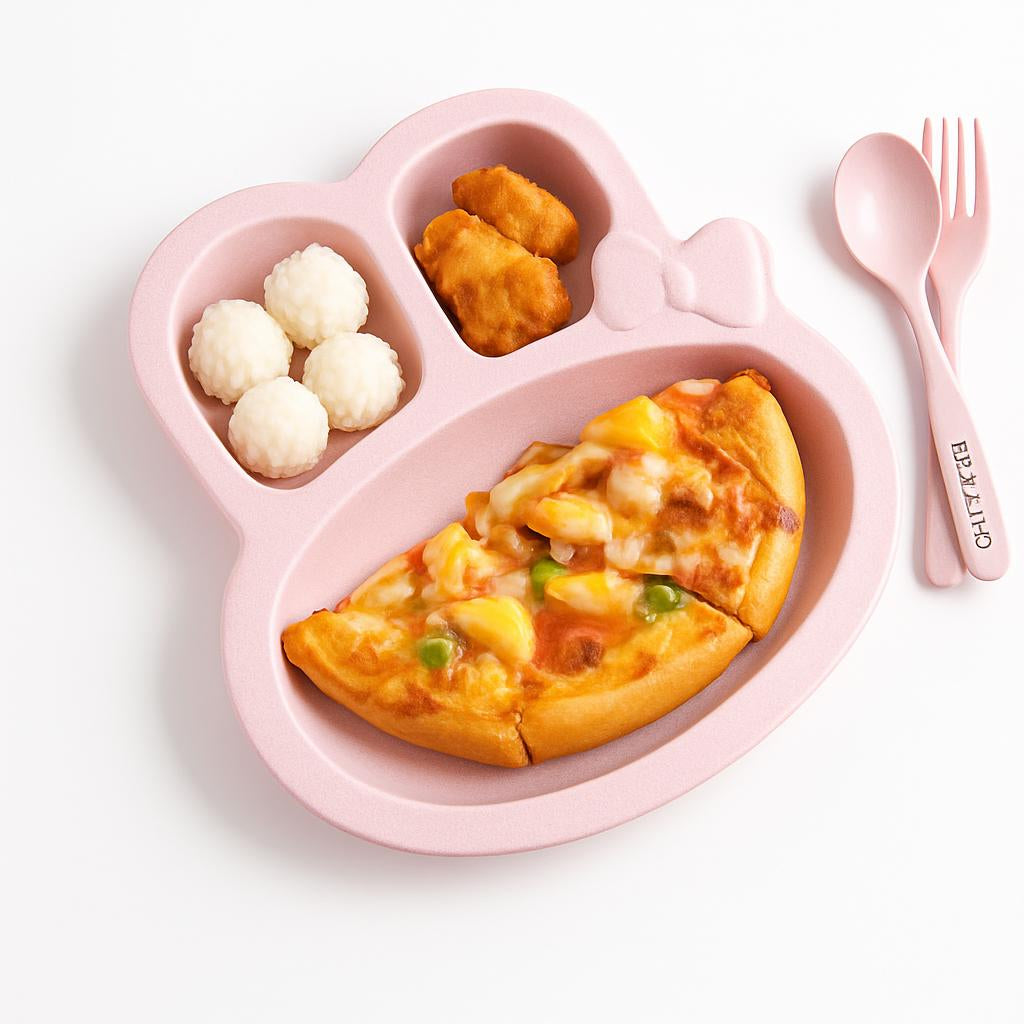 Eco-Friendly Wheat Fiber Kids Dish - Fall Resistant & Safe