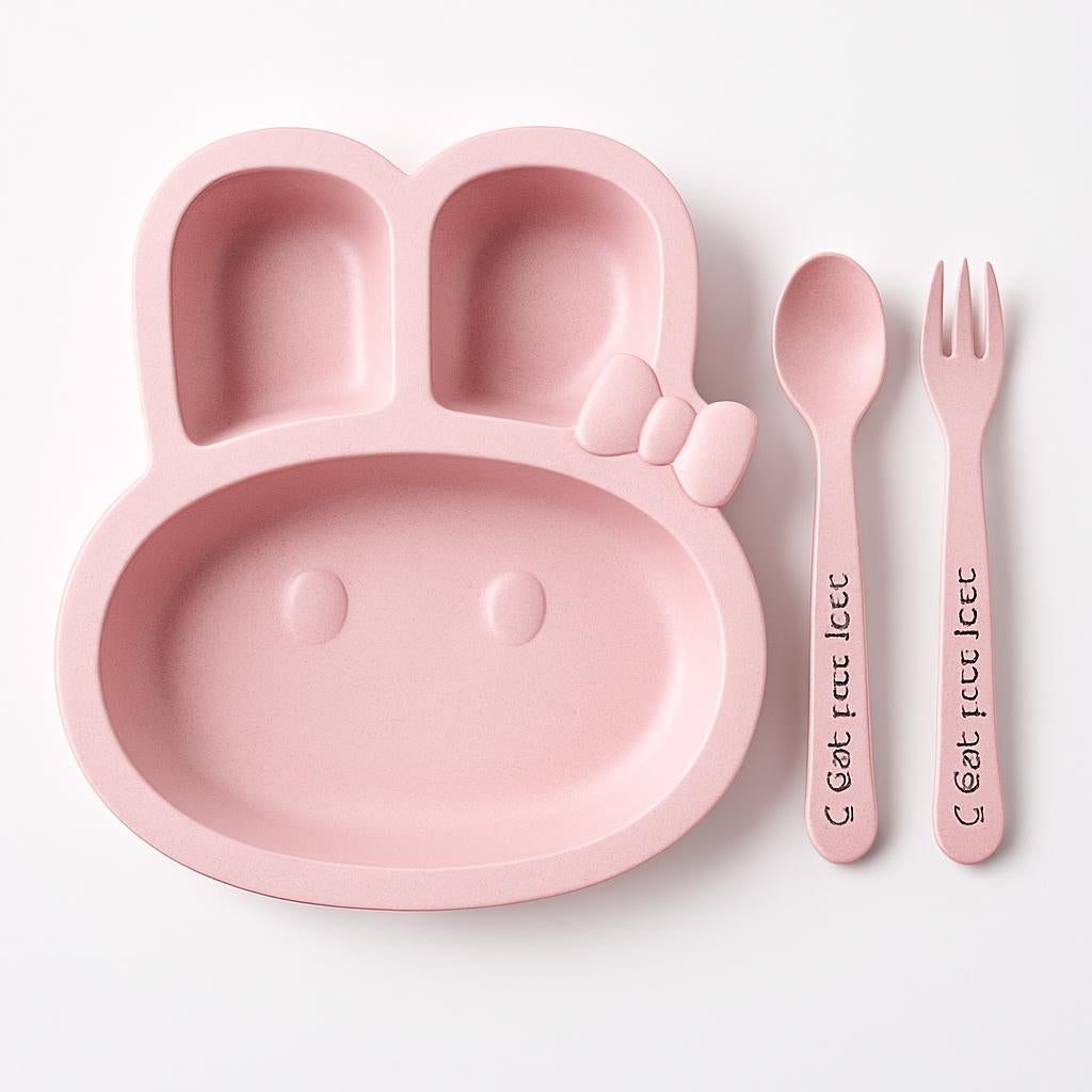 Eco-Friendly Wheat Fiber Kids Dish - Fall Resistant & Safe