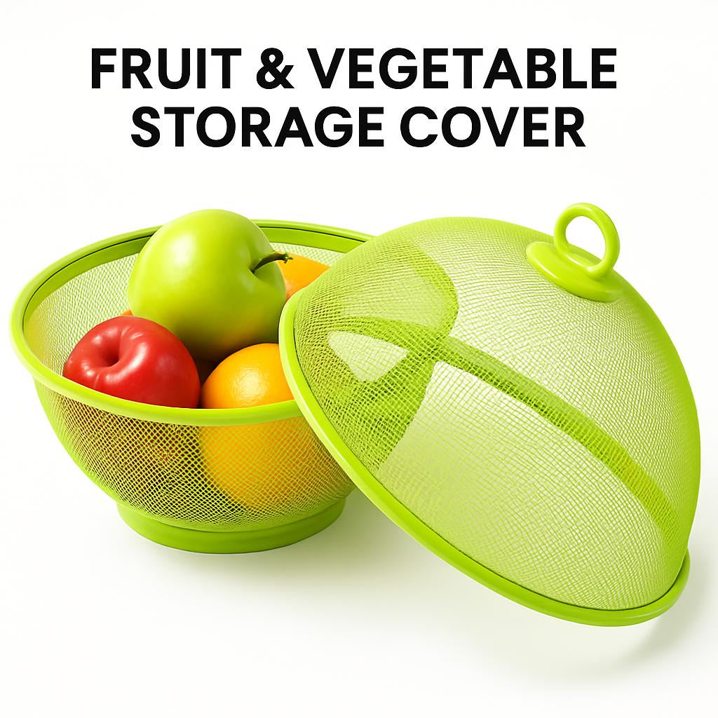 Eco-Friendly Spherical Fruit & Vegetable Storage Baskets - Green & Red