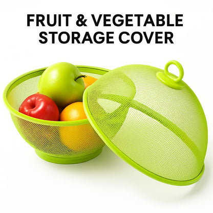 Eco-Friendly Spherical Fruit & Vegetable Storage Baskets - Green & Red