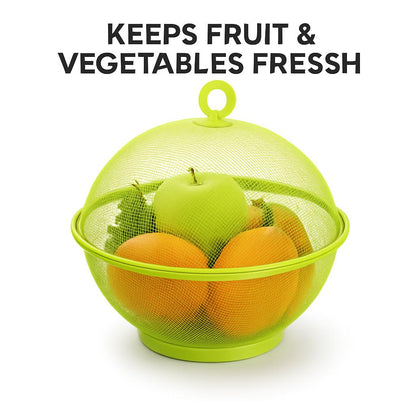Eco-Friendly Spherical Fruit & Vegetable Storage Baskets - Green & Red