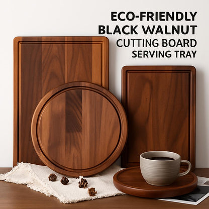 Eco-Friendly Black Walnut Cutting Board & Serving Tray