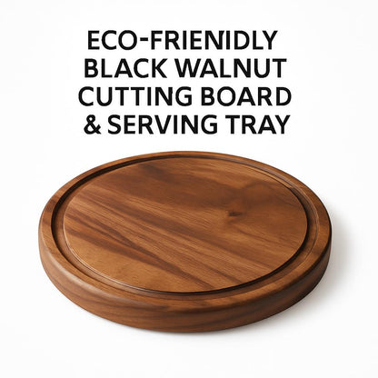 Eco-Friendly Black Walnut Cutting Board & Serving Tray