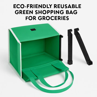 Eco-Friendly Reusable Green Shopping Bag for Groceries