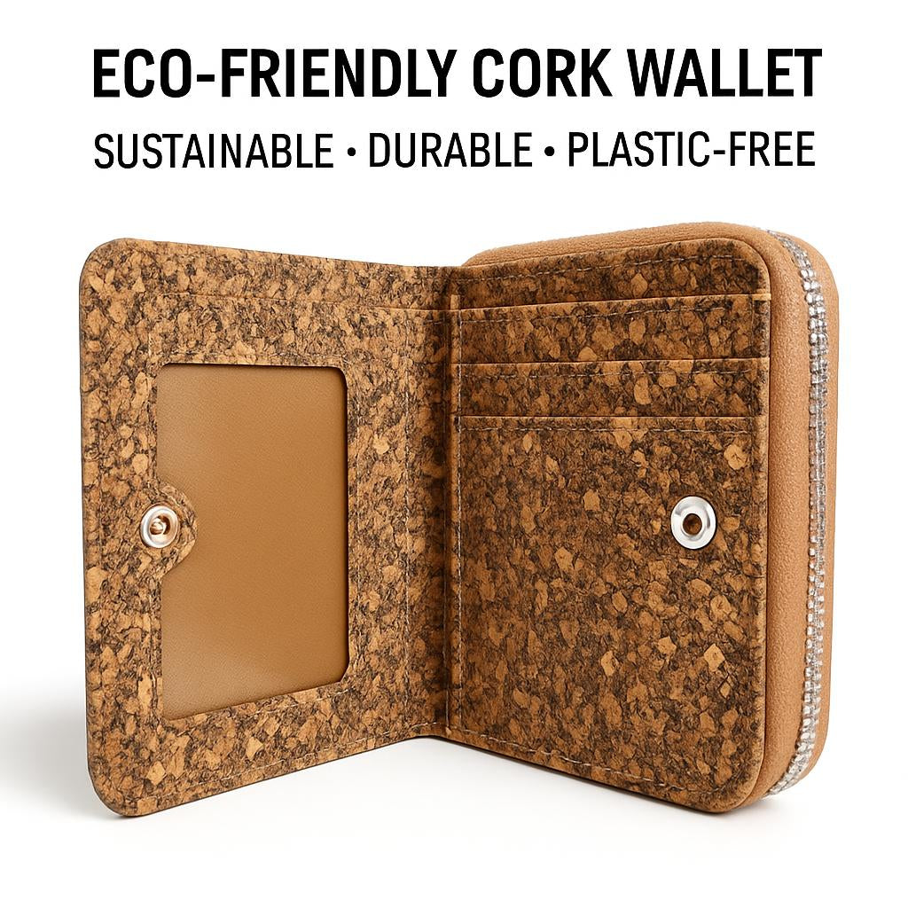 Eco-Friendly Cork Wallet - Sustainable, Durable, Plastic-Free
