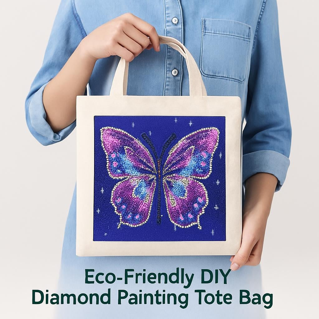 Eco-Friendly DIY Diamond Painting Tote Bag