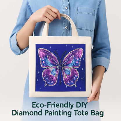 Eco-Friendly DIY Diamond Painting Tote Bag