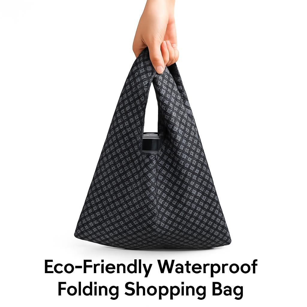 Eco-Friendly Waterproof Folding Shopping Bag - Rainbow Stripes