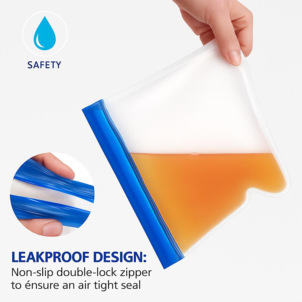 Eco-Friendly Reusable Silicone Food Storage Bags - Sustainable Kitchen Solution