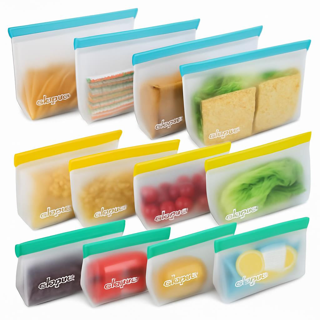 Eco-Friendly Reusable Silicone Food Storage Bags - Sustainable Kitchen Solution