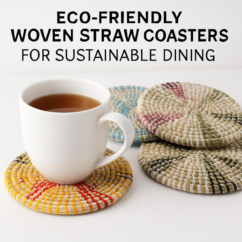 Eco-Friendly Woven Straw Coasters for Sustainable Dining