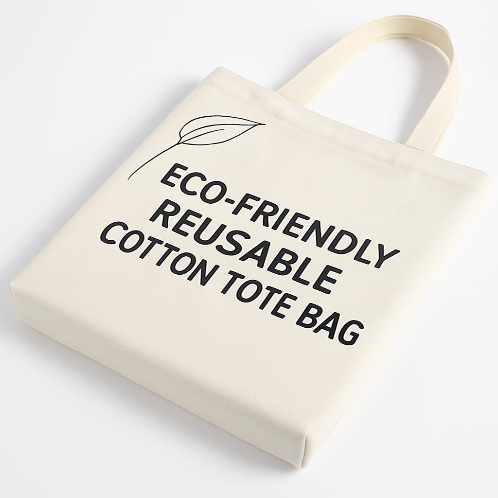Eco-Friendly Reusable Cotton Tote Bag - Sustainable Shopping Solution