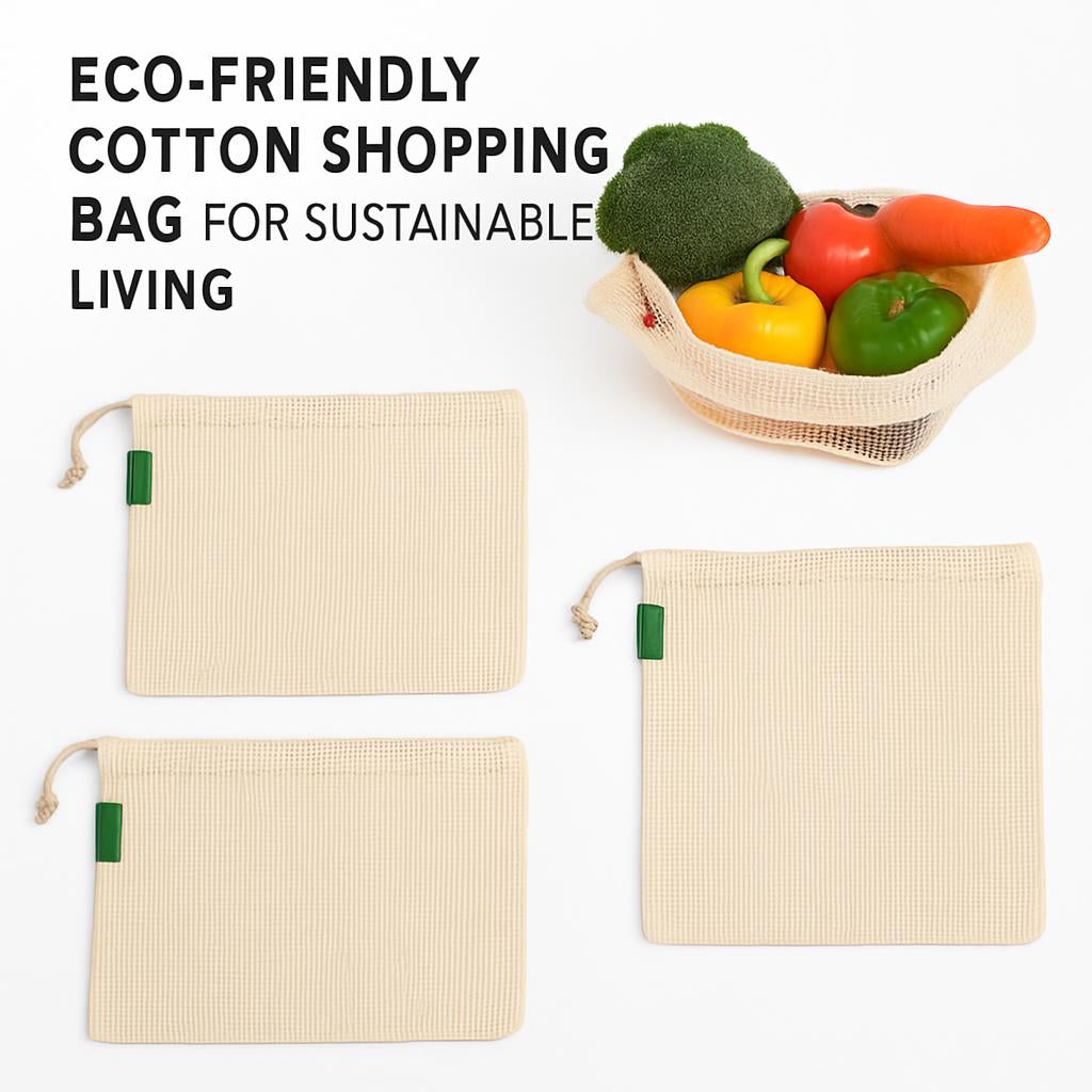 Eco-Friendly Cotton Shopping Bag for Sustainable Living