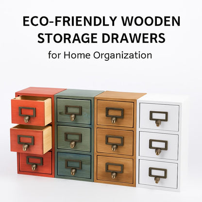 Eco-Friendly Wooden Storage Drawers for Home Organization