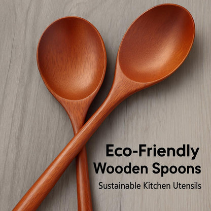 Eco-Friendly Wooden Spoons - Sustainable Kitchen Utensils