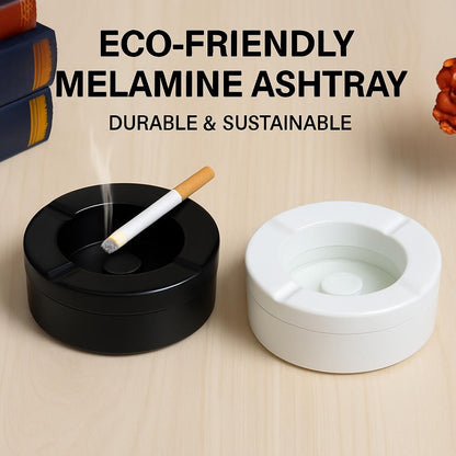 Eco-Friendly Black and White Round Soap Dish