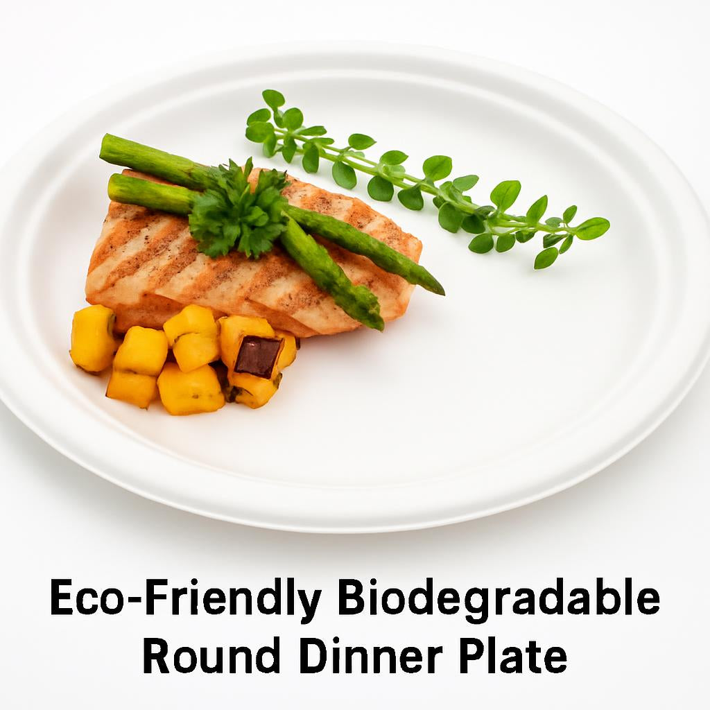 Eco-Friendly Biodegradable Round Dinner Plate