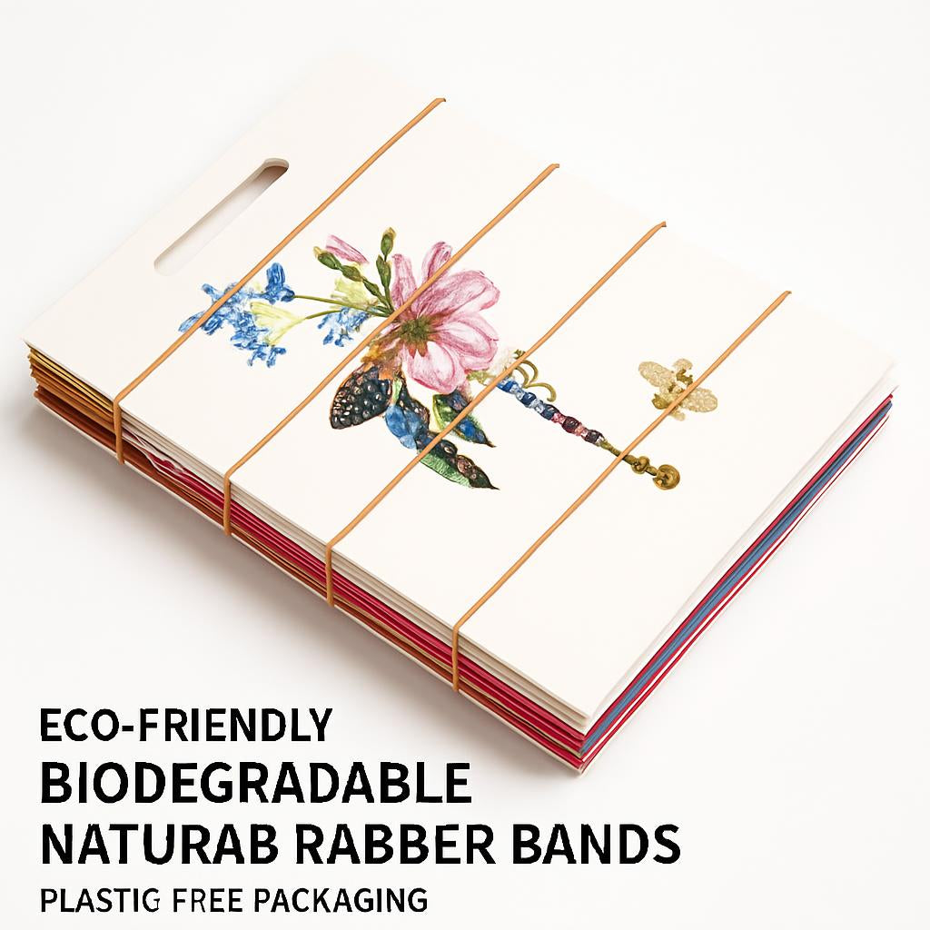Eco-Friendly Biodegradable Natural Rubber Bands - Plastic-Free Packaging