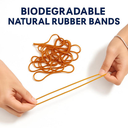 Eco-Friendly Biodegradable Natural Rubber Bands - Plastic-Free Packaging
