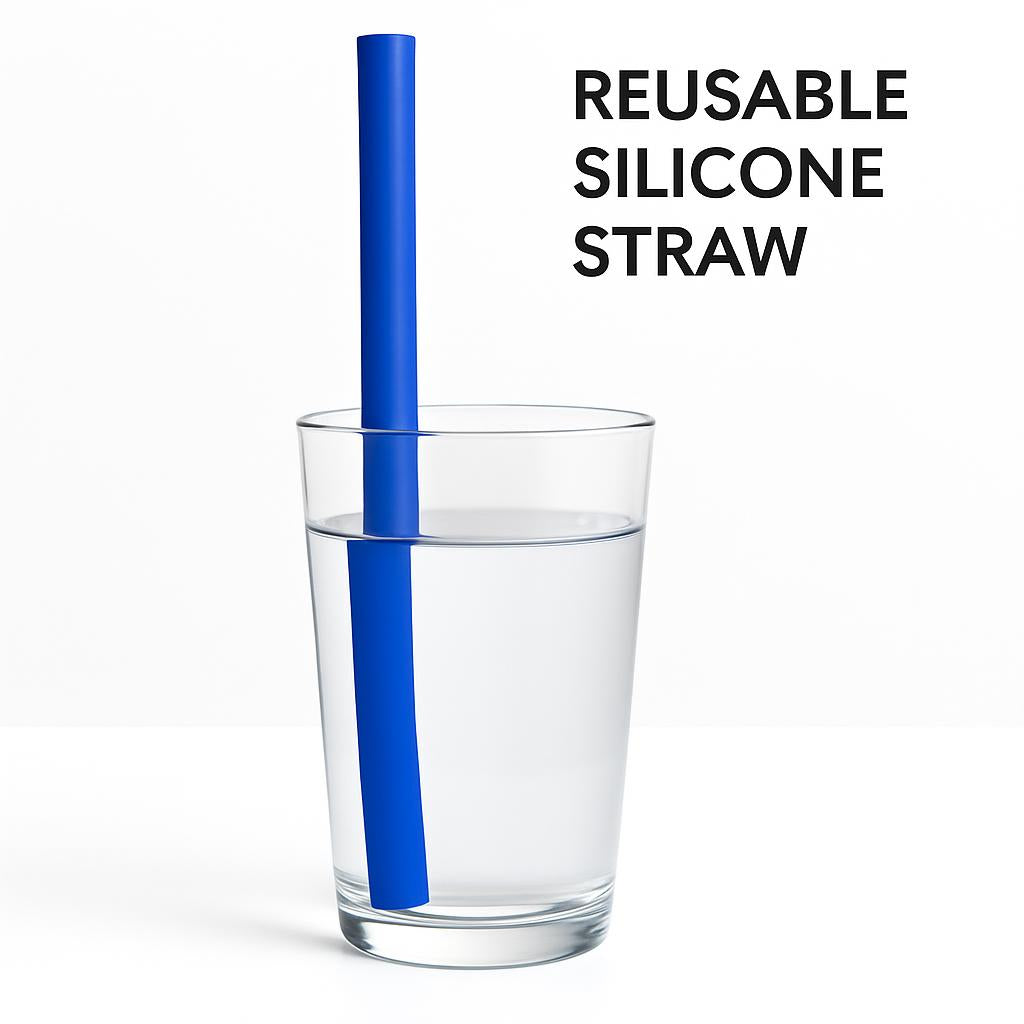 Eco-Friendly Reusable Green Drinking Straw - Sustainable Silicone Alternative