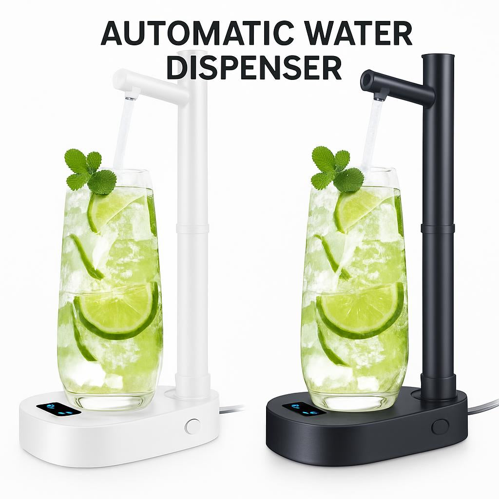 Eco-Friendly Countertop Water Dispenser in White and Black